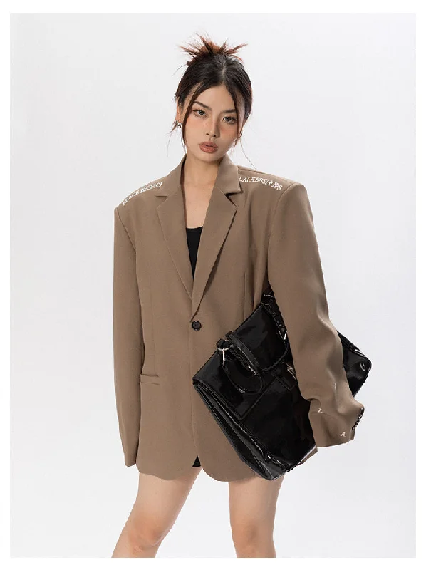 Original Embroidered Suit Jacket One-Shoulder Jacket Off-the-Shoulder Jacket Asymmetrical Jacket Original Embroidered Suit Jacket One-Shoulder Jacket Off-the-Shoulder Jacket Asymmetrical Jacket