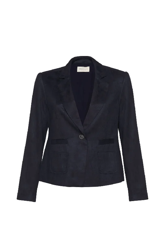 Pat Suedee Jacket | Navy V-Neck Jacket Boat Neck Jacket Square Neck Jacket
