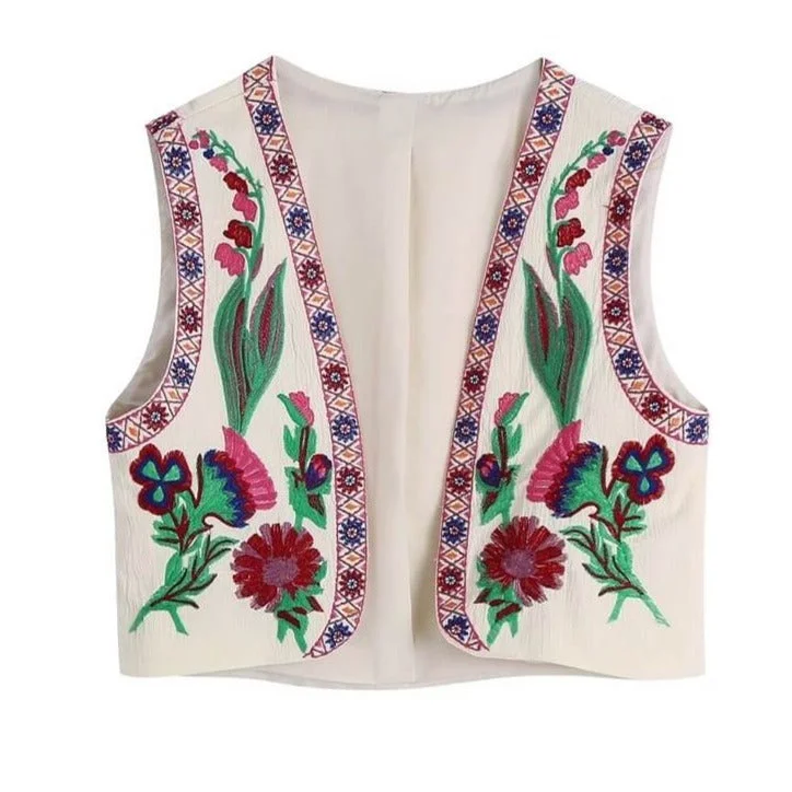 Patchwork- vest jacket for women Hooded Jacket Caped Jacket Shawl Collar Jacket