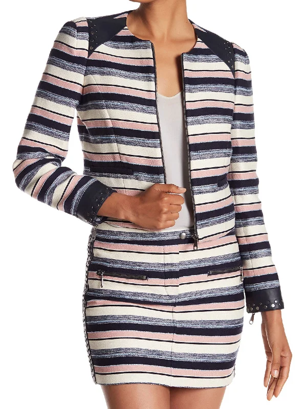 Rebecca Minkoff Women's Striped Stanford Jacket Embroidered Jacket Appliqued Jacket Beaded Jacket Rebecca Minkoff Women's Striped Stanford Jacket Embroidered Jacket Appliqued Jacket Beaded Jacket