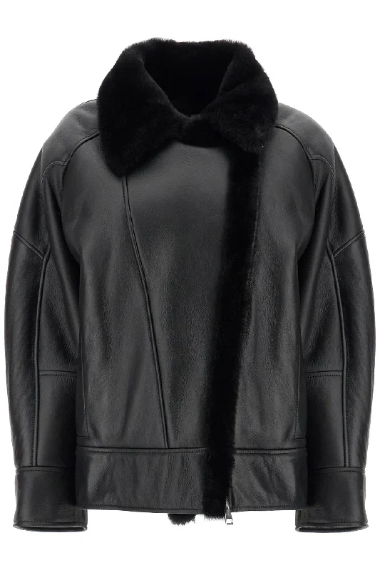 BLANCHA shearling jacket Knit Fabric Woven Fabric Fleece Fabric