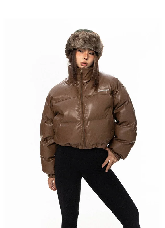 Short Pu Leather Rizz Jacket Lace Jacket Ribbed Jacket Sequined Jacket