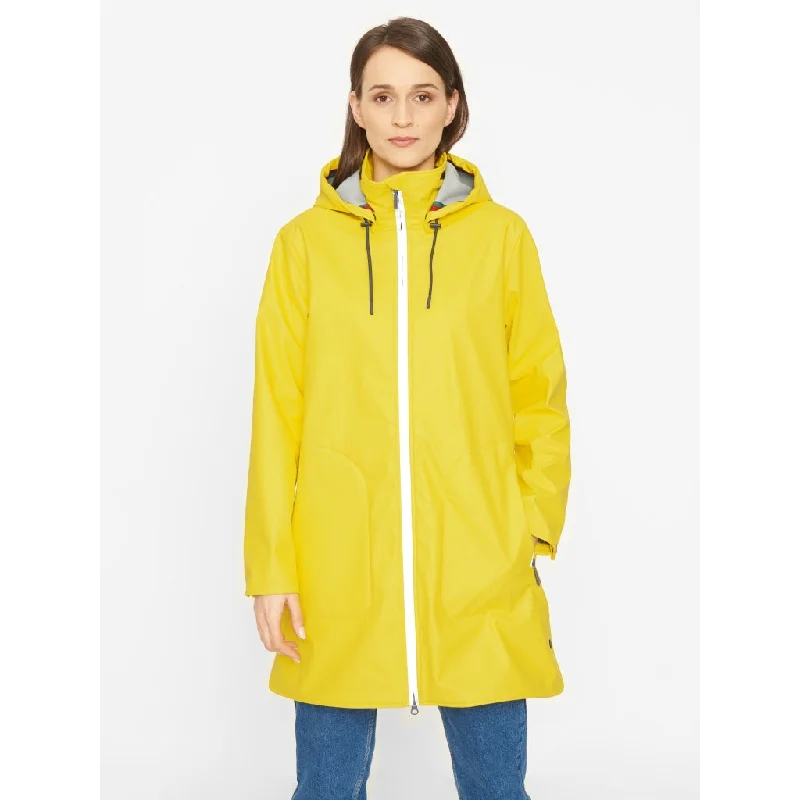 Silla PU Jacket - Bright Yellow Trench Coat Raincoat Waterproof Jacket