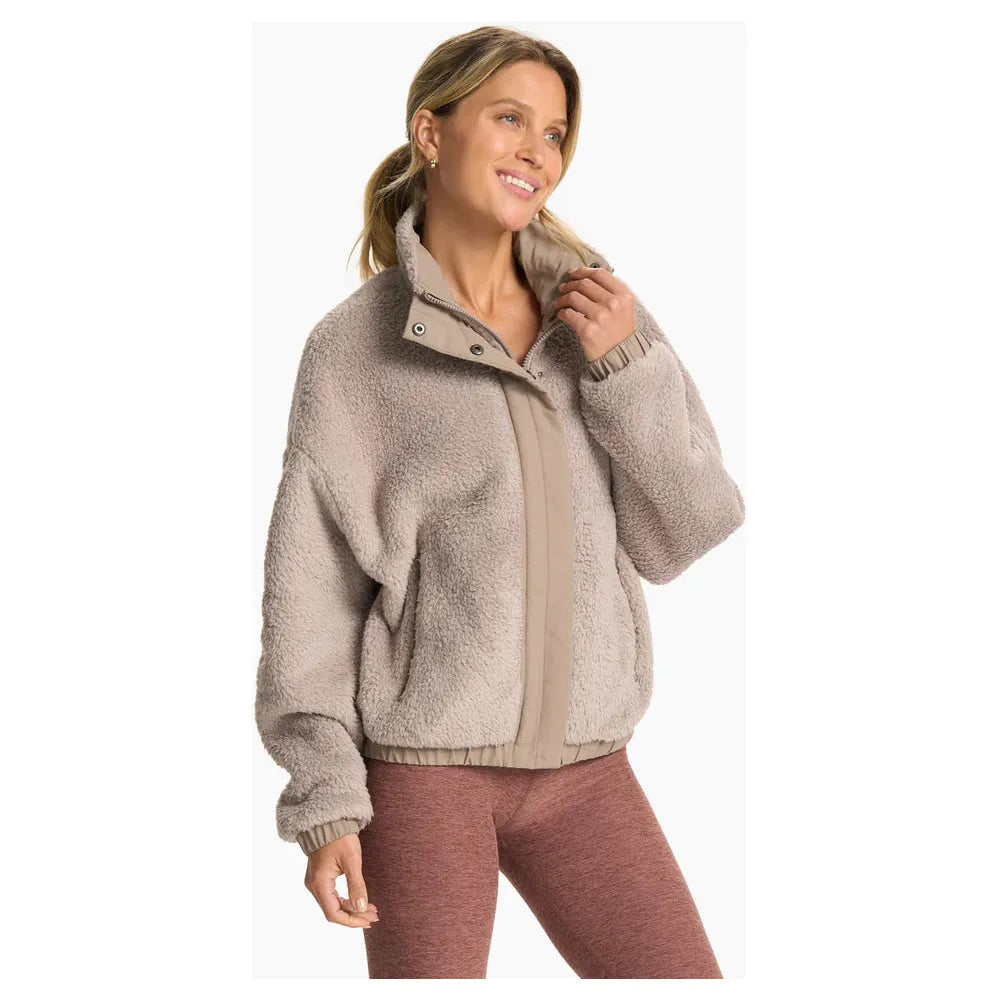 Vuori Women's Cozy Sherpa Jacket in Graphite Chenille Fabric Brocade Fabric Lace Fabric Vuori Women's Cozy Sherpa Jacket in Graphite Chenille Fabric Brocade Fabric Lace Fabric