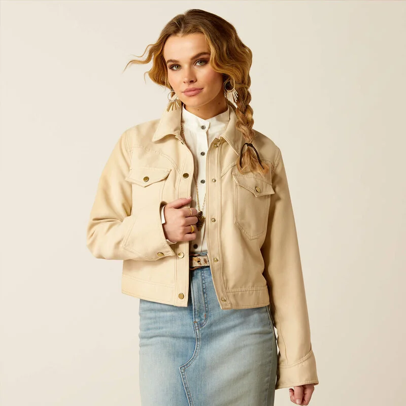 Women's Ariat Rodeo Cropped Jacket Hoodie Zip-Up Jacket Button-Up Jacket