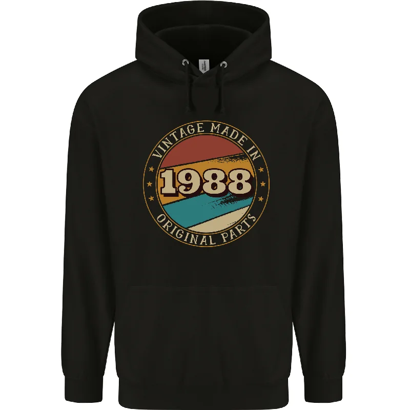 36th Birthday Vintage Made In 1988 Mens 80% Cotton Hoodie Hoodie with Double Zipper Versatile Adjustable 36th Birthday Vintage Made In 1988 Mens 80% Cotton Hoodie Hoodie with Double Zipper Versatile Adjustable