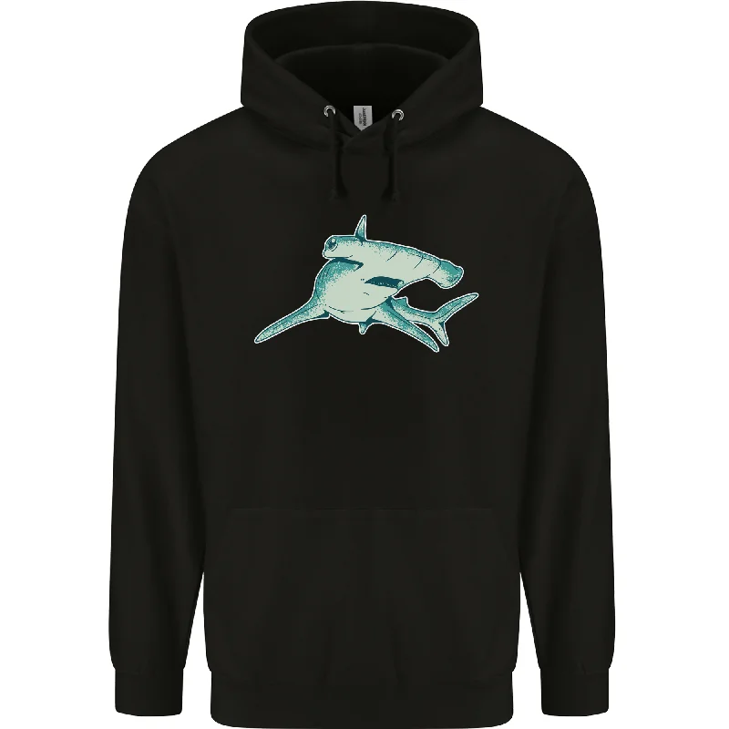 A Hammerhead Shark Mens 80% Cotton Hoodie