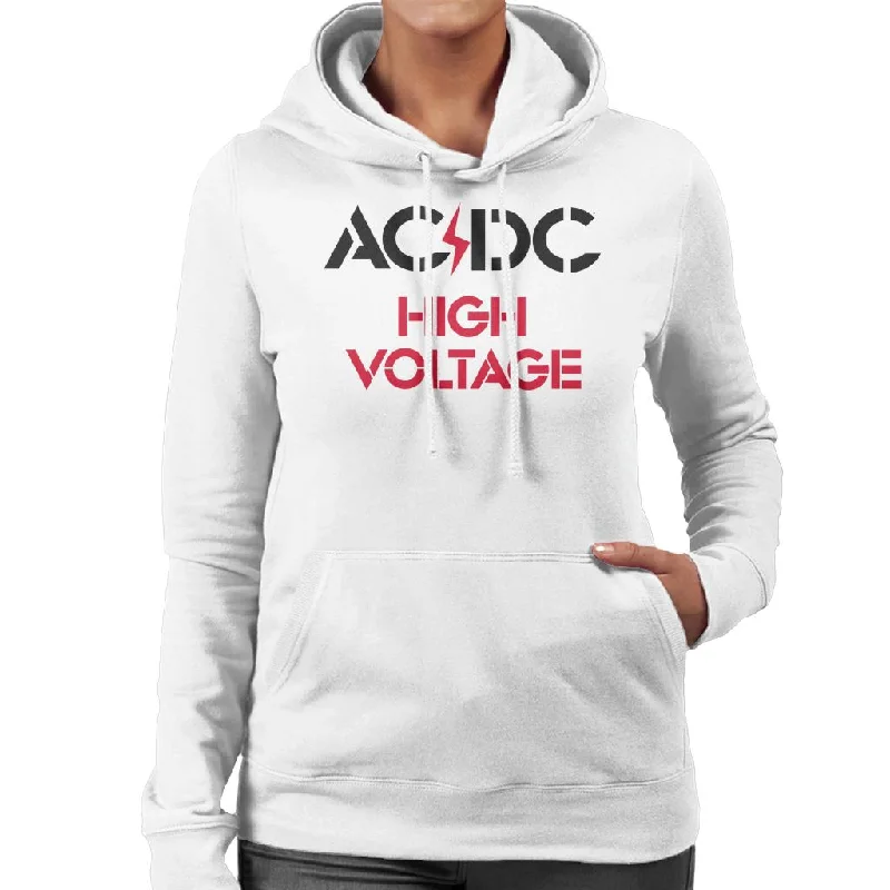 AC/DC High Voltage Women's Hooded Sweatshirt Hoodie with Pattern Geometric Abstract