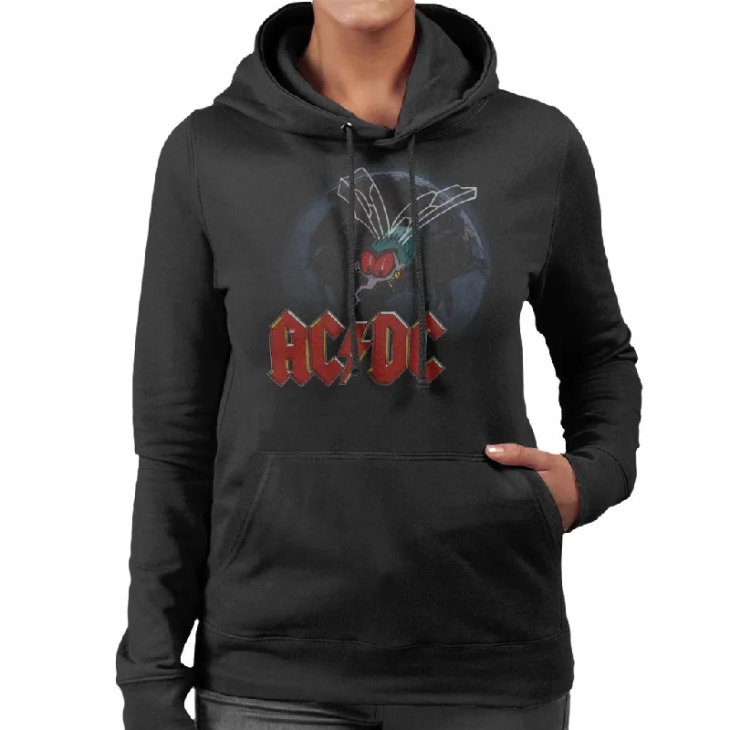 AC/DC Mosquito From Above Logo Women's Hooded Sweatshirt Hoodie with Magnetic Closure Innovative Modern