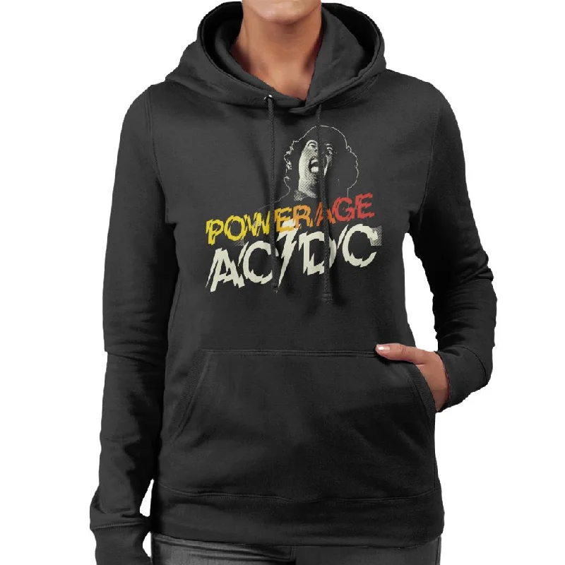 AC/DC Powerage Women's Hooded Sweatshirt Hoodie with Ribbed Hem Stretchable Secure