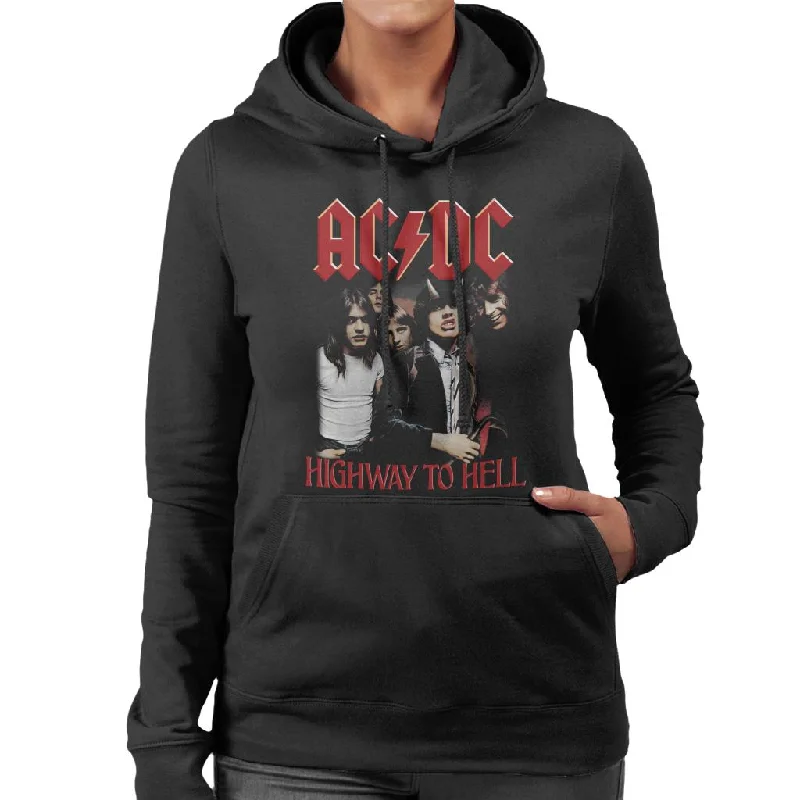 AC/DC Bandmates Highway To Hell Women's Hooded Sweatshirt Hoodie with Zipper Versatile Modern AC/DC Bandmates Highway To Hell Women's Hooded Sweatshirt Hoodie with Zipper Versatile Modern