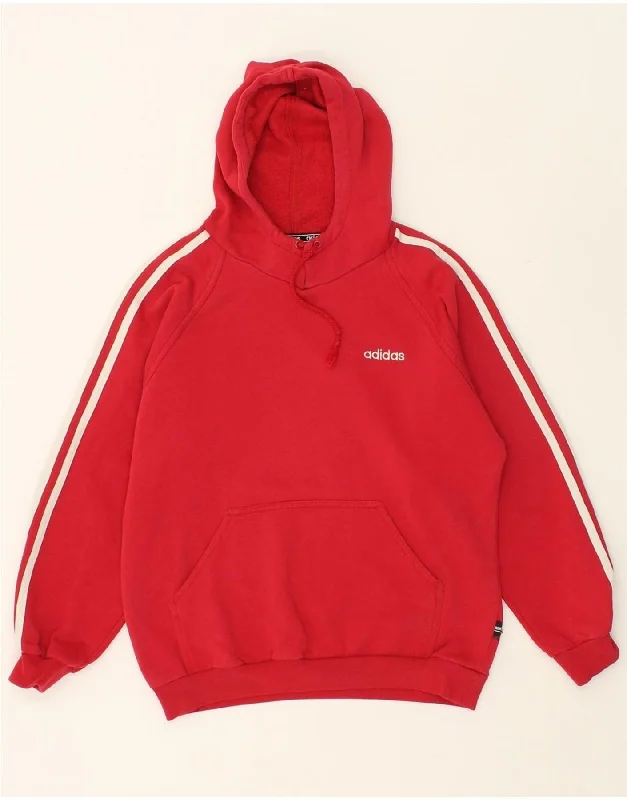 ADIDAS Girls Hoodie Jumper 11-12 Years Red Cotton