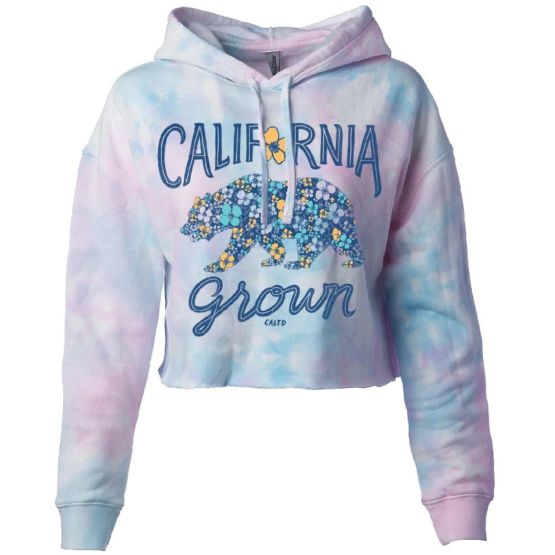 Bear Poppy Blossom Cropped Hoodie