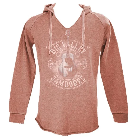 Big Valley Jamboree Women's Camrose Guitar Graphic Hoodie Hoodie with Hem Contrast Bold Stylish