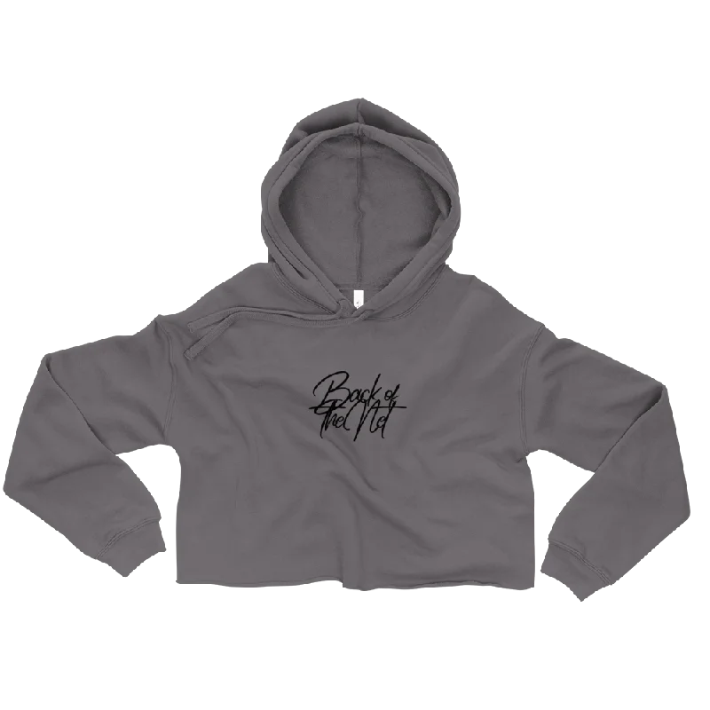 Botn Crop Hoodie BL Hoodie with Lace Feminine Delicate