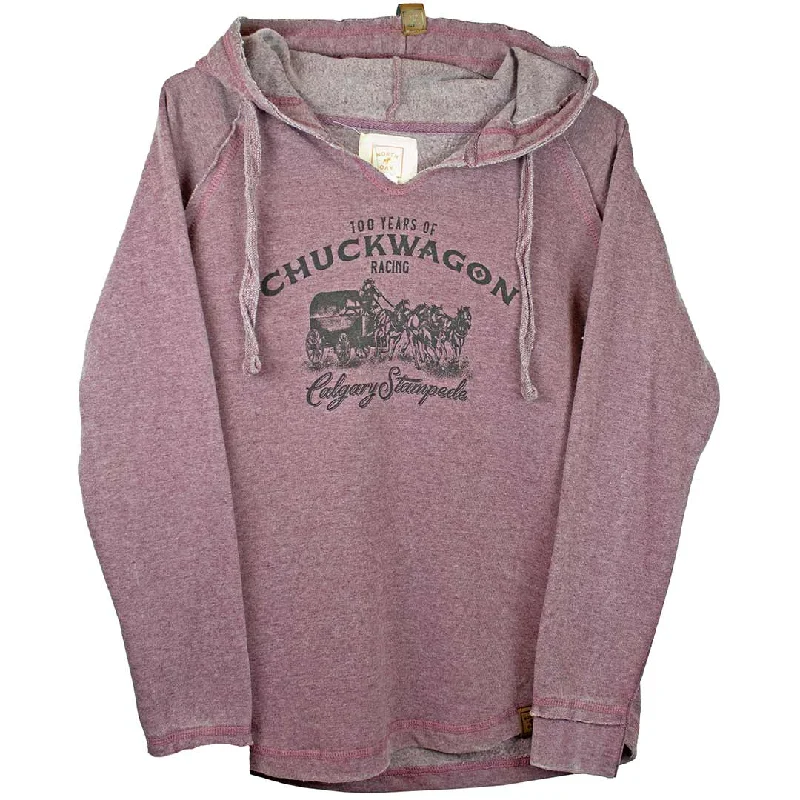 Calgary Stampede Women's 100 Years Chuckwagon Hoodie Hoodie Crop Top Short Trendy