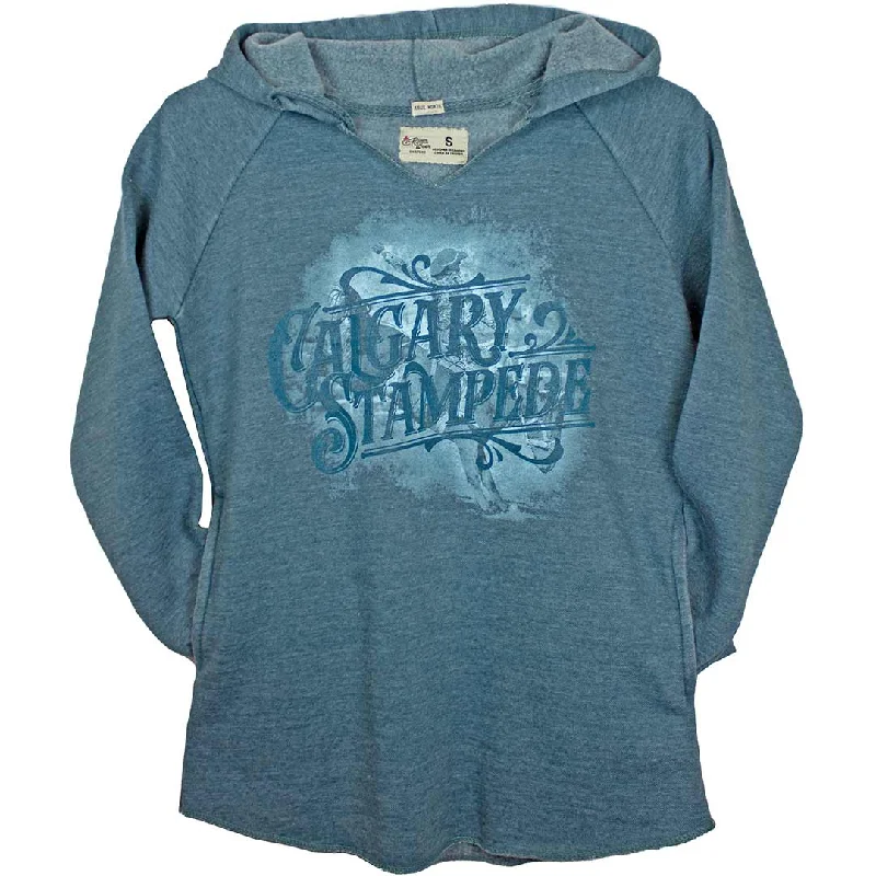 Calgary Stampede Women's Stampede Graphic Hoodie Hoodie Dress Longline Feminine