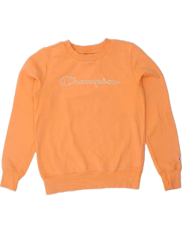 CHAMPION Womens Graphic Sweatshirt Jumper UK 10 Small Yellow Cotton Hoodie with Velcro Closure Adjustable Secure CHAMPION Womens Graphic Sweatshirt Jumper UK 10 Small Yellow Cotton Hoodie with Velcro Closure Adjustable Secure