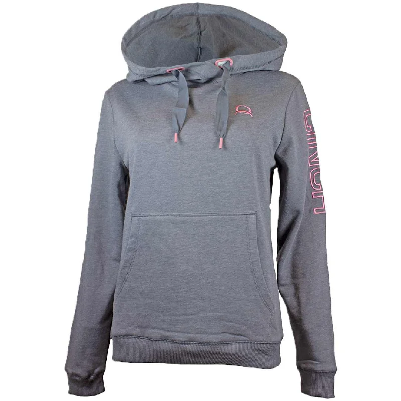 Cinch Women's Embroidered Logo Sleeve Hoodie Hoodie with Hem Patch Decorative Personalized Cinch Women's Embroidered Logo Sleeve Hoodie Hoodie with Hem Patch Decorative Personalized