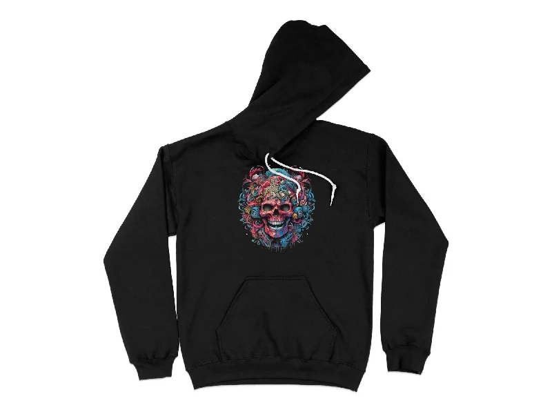 Cyberpunk Skull Unisex Hoodie Hoodie with Drawstring Waist Adjustable Fitted