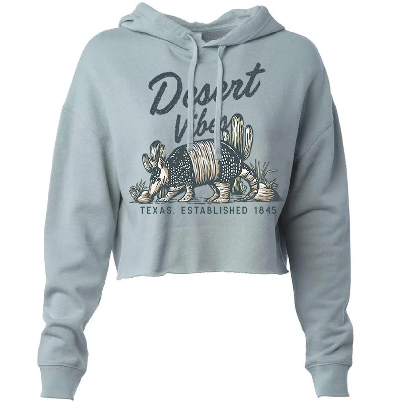 Desert Vibes Texas Cropped Hoodie