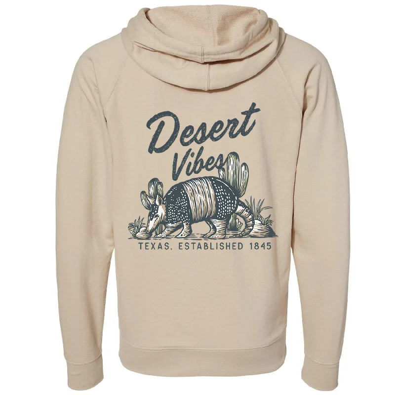 Desert Vibes Texas Raglan Zipper Hoodie