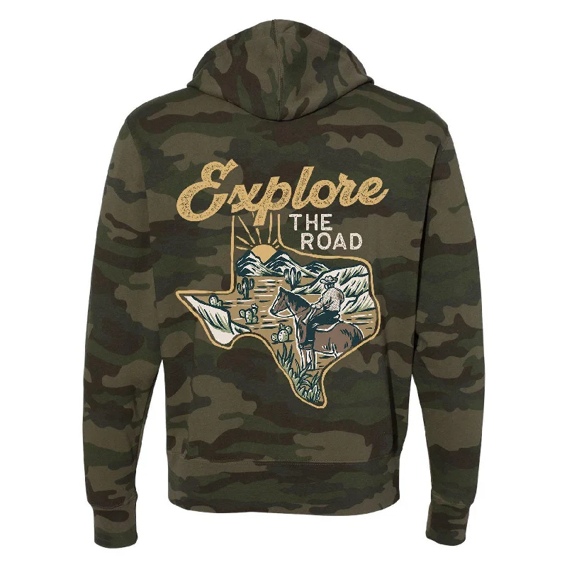 Explore the Road Texas Zipper Hoodie