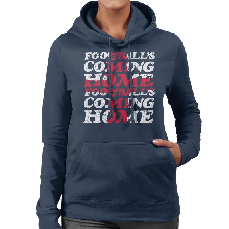 Football's Coming Home Cascade Flag Women's Hooded Sweatshirt Hoodie with Ribbed Neckline Snug Warm Football's Coming Home Cascade Flag Women's Hooded Sweatshirt Hoodie with Ribbed Neckline Snug Warm