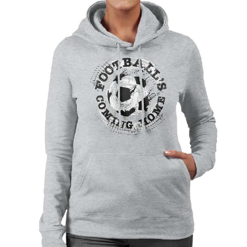 Football's Coming Home Paint Splatter Women's Hooded Sweatshirt Hoodie with Back Slit Movement Comfort Football's Coming Home Paint Splatter Women's Hooded Sweatshirt Hoodie with Back Slit Movement Comfort