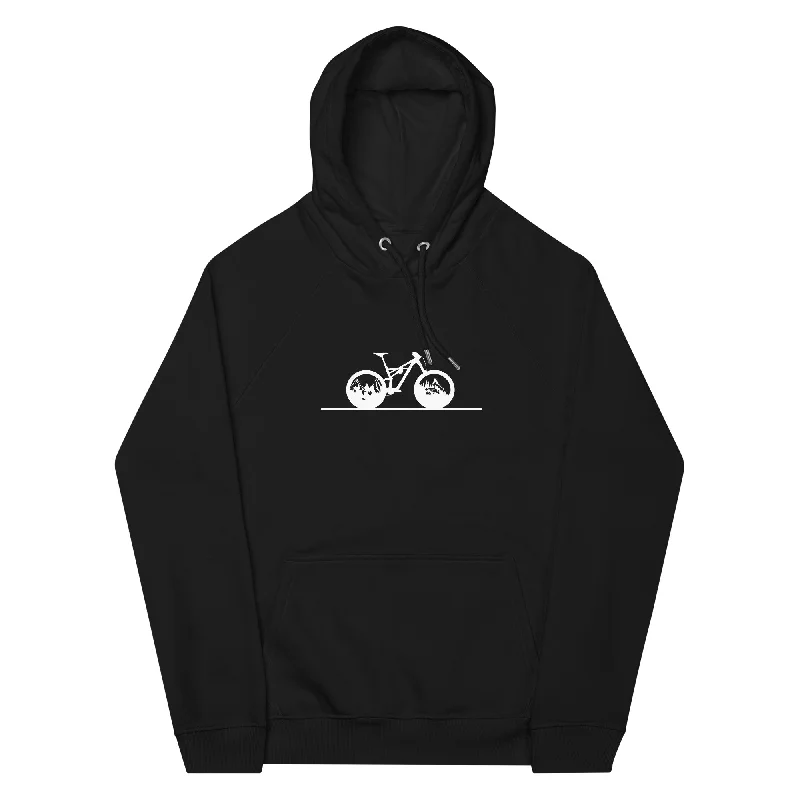 Gerade Linie - Berge - Radfahren - Unisex Premium Organic Hoodie