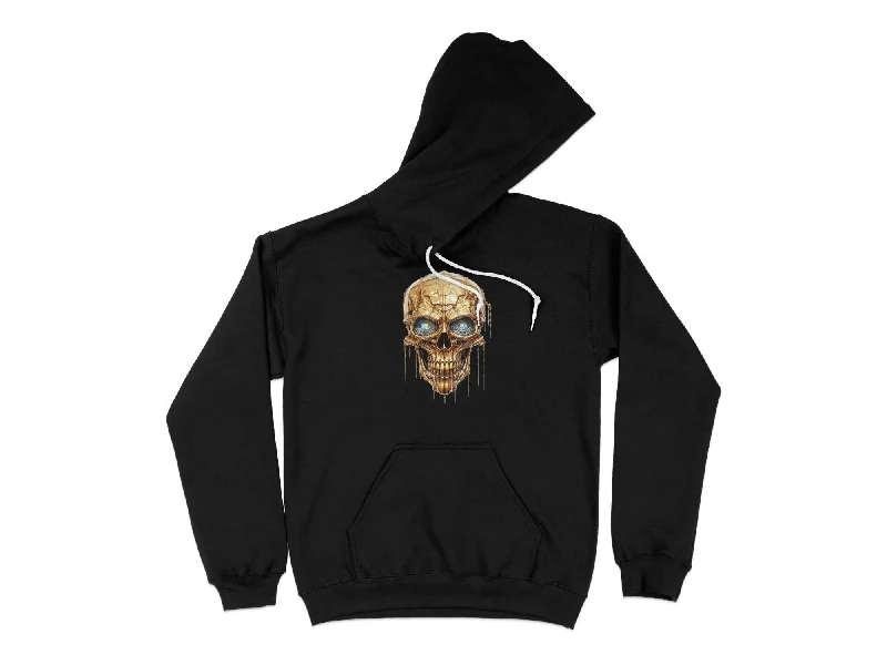 Gold Skull Unisex Hoodie Hoodie with Reflective Safety Nightwear