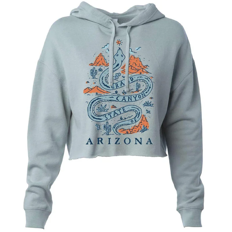 Grand Canyon Snake Arizona Cropped Hoodie