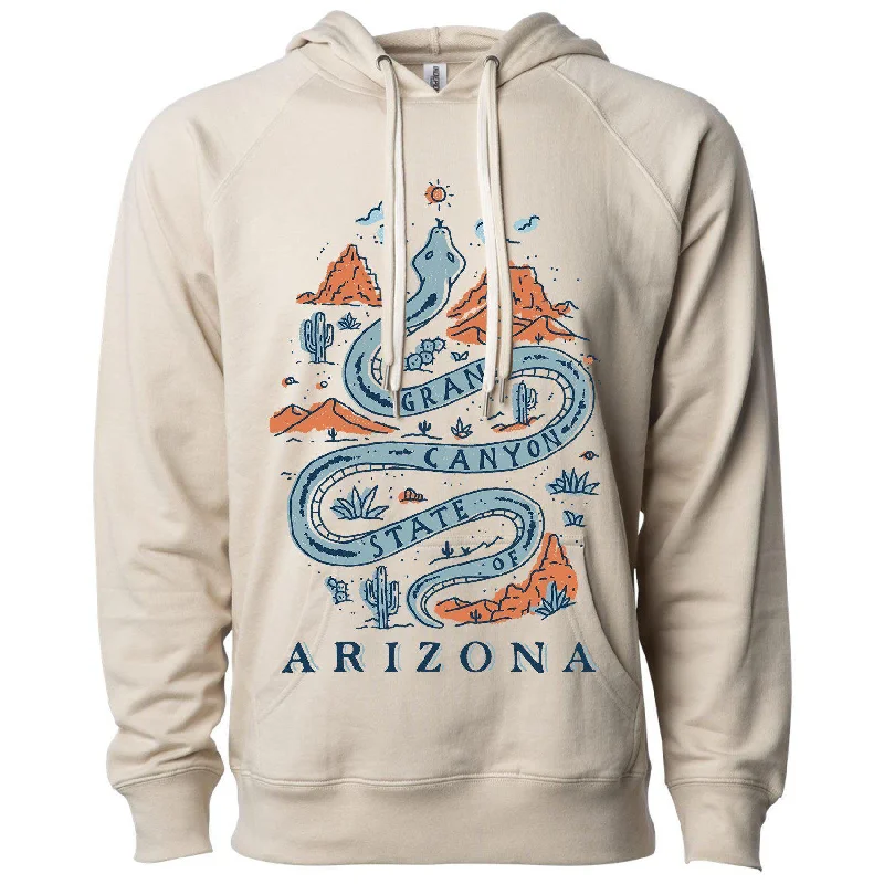 Grand Canyon Snake Arizona Raglan Hoodie