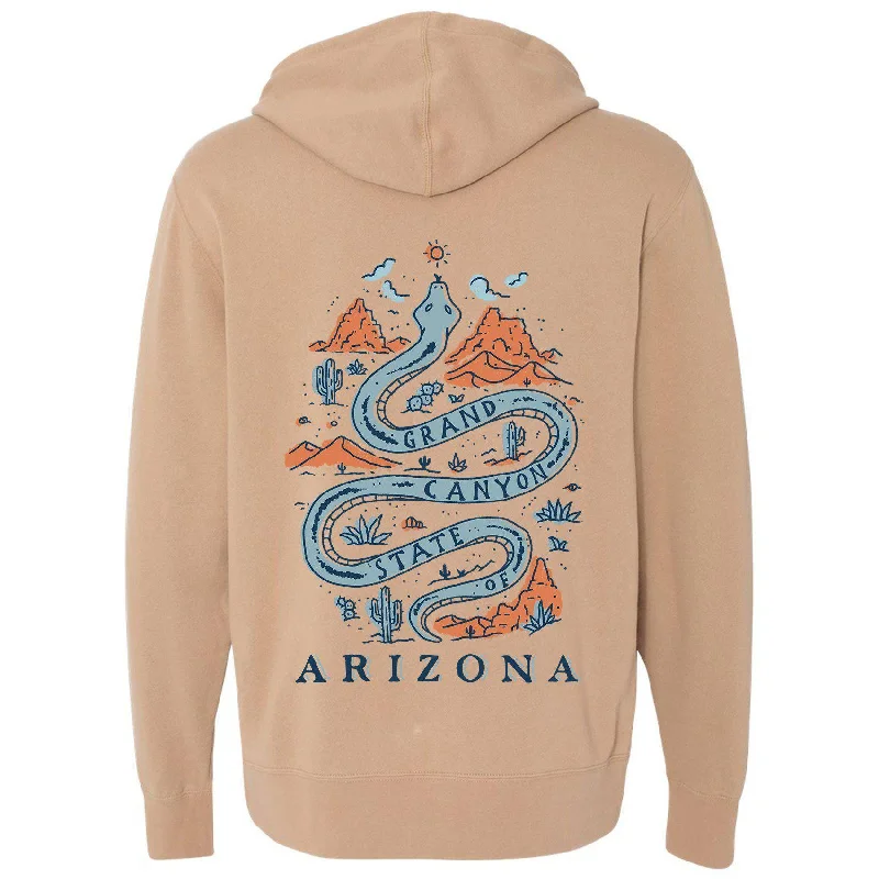 Grand Canyon Snake Arizona Zipper Hoodie