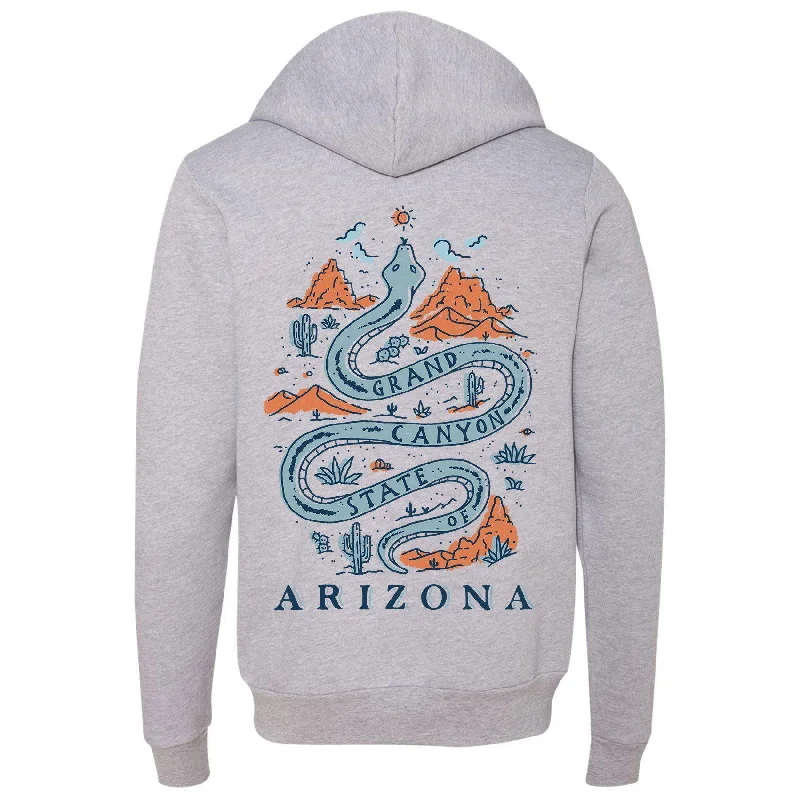 Grand Canyon Snake Arizona Zipper Hoodie