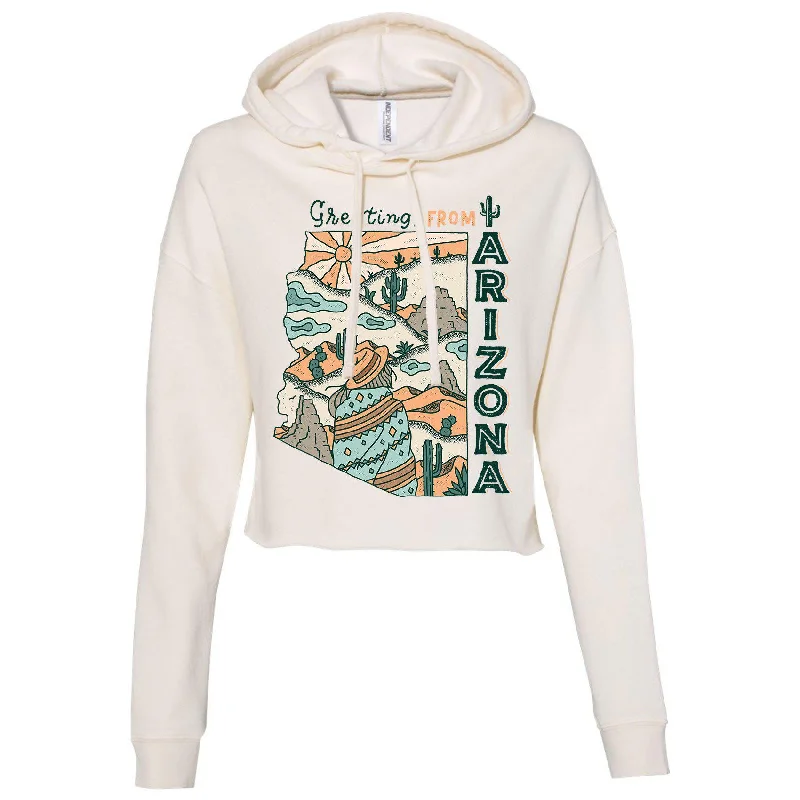 Greetings from Arizona Cropped Hoodie