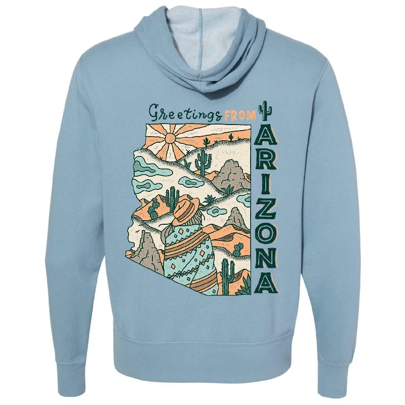 Greetings from Arizona Zipper Hoodie