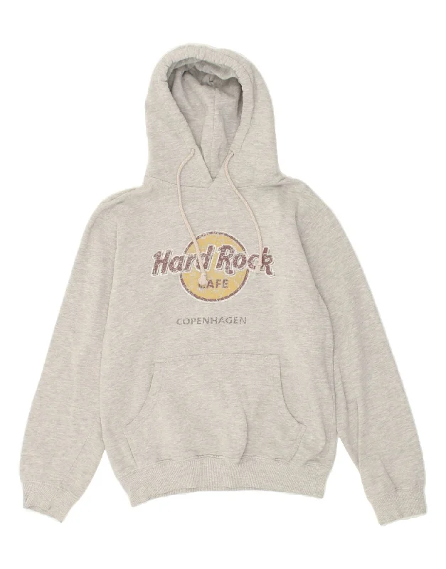 HARD ROCK CAFE Mens Copenhagen Graphic Hoodie Jumper Medium Grey Cotton Hoodie Crop Top Short Trendy HARD ROCK CAFE Mens Copenhagen Graphic Hoodie Jumper Medium Grey Cotton Hoodie Crop Top Short Trendy