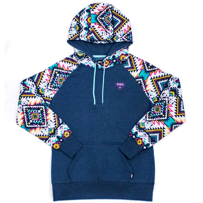 Hooey Brands Women's RLAG Aztec Accent Hoodie Hoodie with Cuffed Sleeves Snug Secure Hooey Brands Women's RLAG Aztec Accent Hoodie Hoodie with Cuffed Sleeves Snug Secure