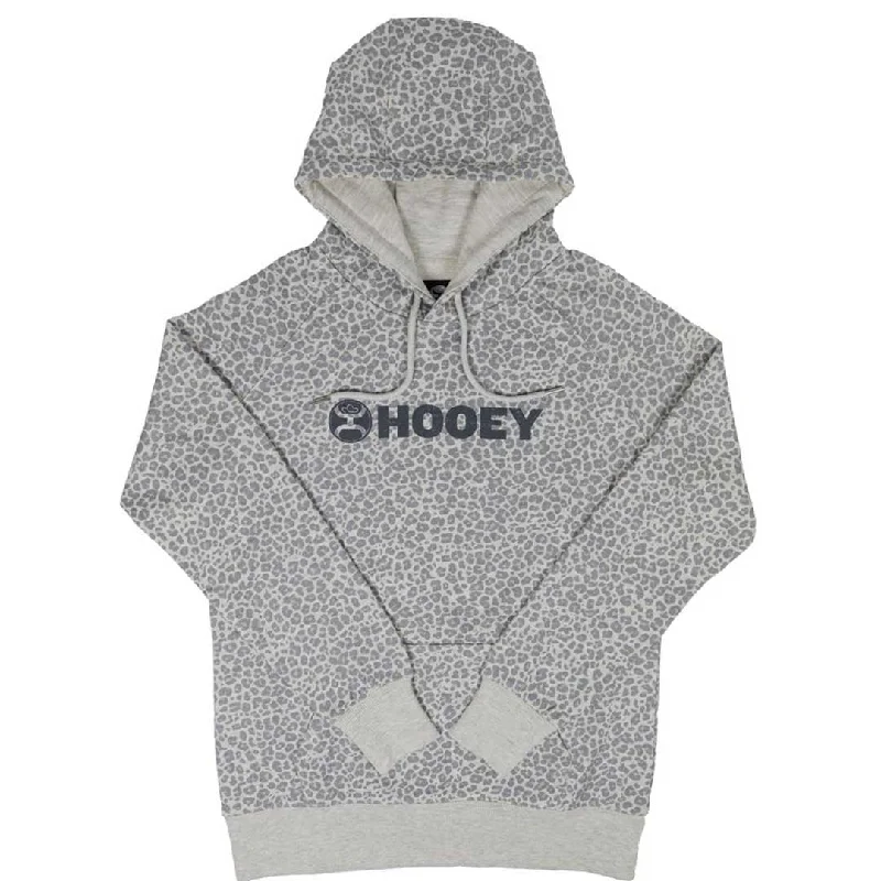 Hooey Brands Women's Snow Leopard Hoodie Hooded Sweatshirt Casual Wear Street Style