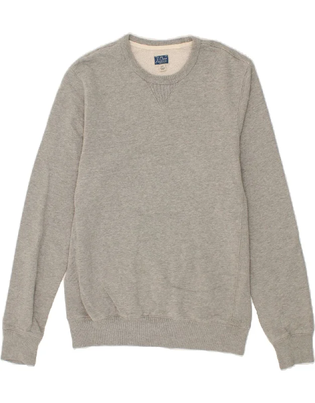 J. CREW Mens Tall Sweatshirt Jumper Medium Grey Cotton Hoodie with Rhinestones Sparkly Elegant J. CREW Mens Tall Sweatshirt Jumper Medium Grey Cotton Hoodie with Rhinestones Sparkly Elegant