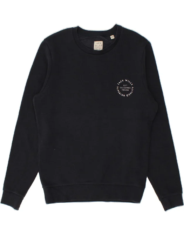 JACK WILLS Mens Sweatshirt Jumper Medium Navy Blue Cotton Hoodie with Lining Warm Insulated JACK WILLS Mens Sweatshirt Jumper Medium Navy Blue Cotton Hoodie with Lining Warm Insulated