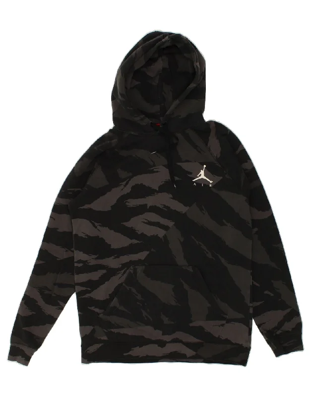 JORDAN Mens Hoodie Jumper Medium Grey Camouflage Hoodie with Raglan Sleeves Sporty Comfortable JORDAN Mens Hoodie Jumper Medium Grey Camouflage Hoodie with Raglan Sleeves Sporty Comfortable