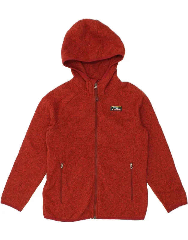 L.L.BEAN Boys Zip Hoodie Sweater 10-11 Years Medium Red Polyester Hoodie with Ribbed Cuffs Snug Fit Comfort L.L.BEAN Boys Zip Hoodie Sweater 10-11 Years Medium Red Polyester Hoodie with Ribbed Cuffs Snug Fit Comfort