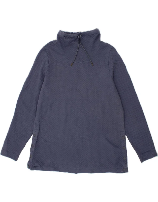 L.L.BEAN Womens Roll Neck Sweatshirt Jumper UK 18 XL Navy Blue Hoodie with Contrast Stitching Detailed Premium L.L.BEAN Womens Roll Neck Sweatshirt Jumper UK 18 XL Navy Blue Hoodie with Contrast Stitching Detailed Premium