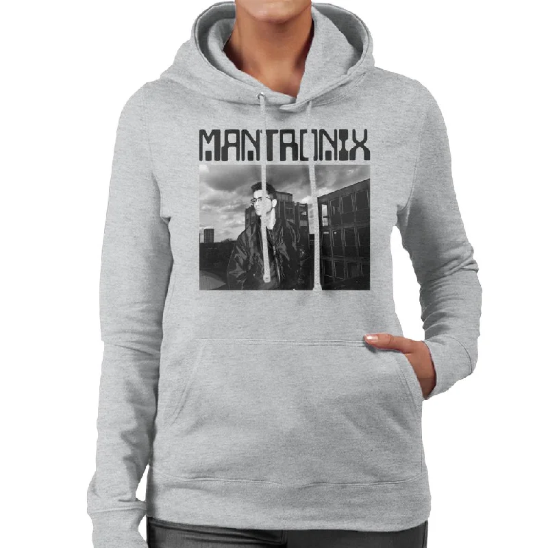 Mantronix Kurtis Shot Women's Hooded Sweatshirt Hoodie with Hem Applique Textured Unique Mantronix Kurtis Shot Women's Hooded Sweatshirt Hoodie with Hem Applique Textured Unique