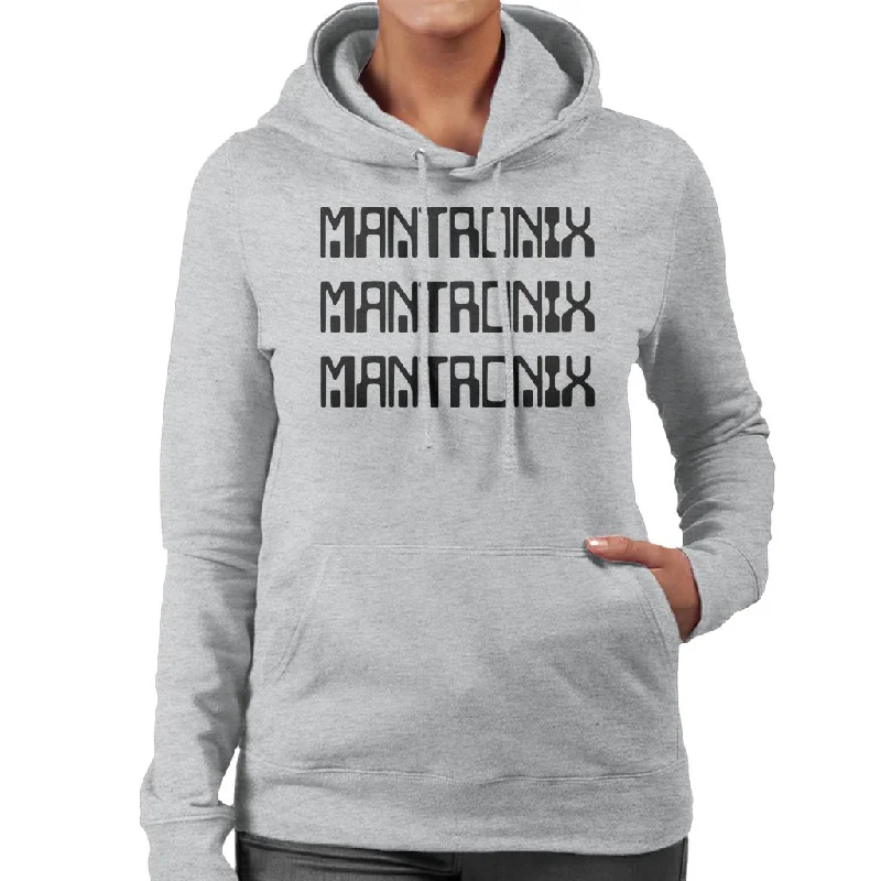 Mantronix The Album Cover Women's Hooded Sweatshirt Hoodie with Zipper Placket Modern Functional Mantronix The Album Cover Women's Hooded Sweatshirt Hoodie with Zipper Placket Modern Functional