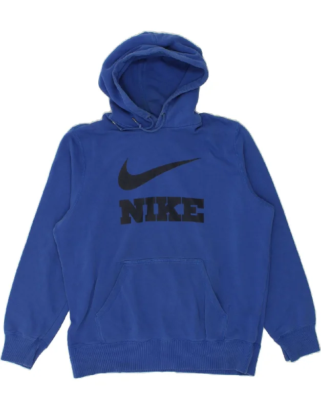 NIKE Mens Graphic Hoodie Jumper XL Blue Cotton Hoodie with Bell Sleeves Flared Feminine NIKE Mens Graphic Hoodie Jumper XL Blue Cotton Hoodie with Bell Sleeves Flared Feminine