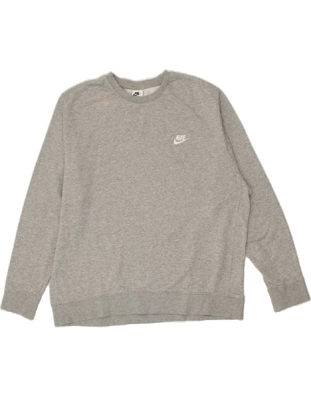 NIKE Mens Sweatshirt Jumper XL Grey Cotton Hoodie with Oversized Fit Loose Comfortable NIKE Mens Sweatshirt Jumper XL Grey Cotton Hoodie with Oversized Fit Loose Comfortable