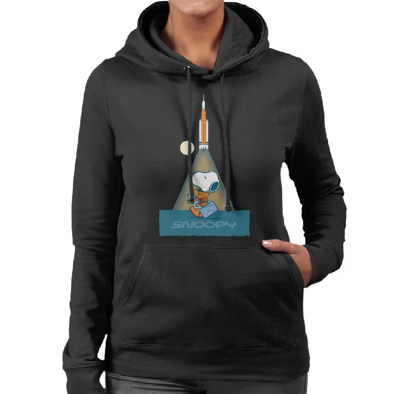 Peanuts Snoopy Astronaut Preparing For Take Off Women's Hooded Sweatshirt